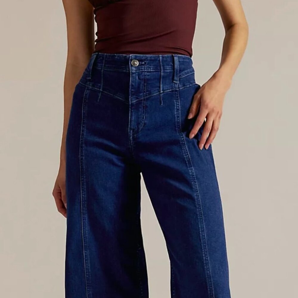 We the Free Libre wide leg denim in Lock and Key